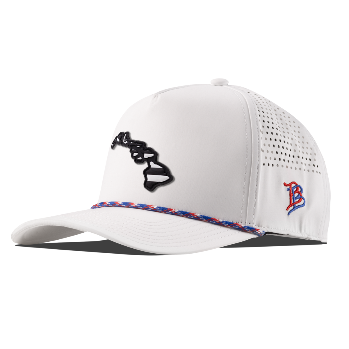 Hawaii Vintage Curved 5 Panel Performance White + RWB