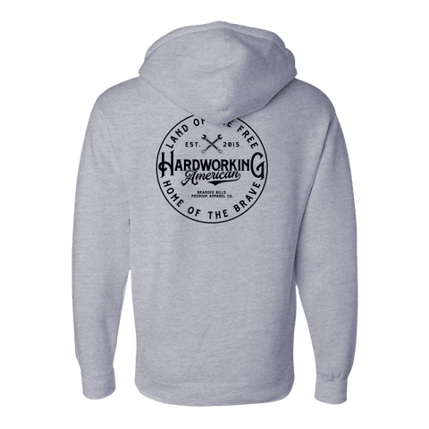 Hardworking Hoodie Back Heather Grey | hover: