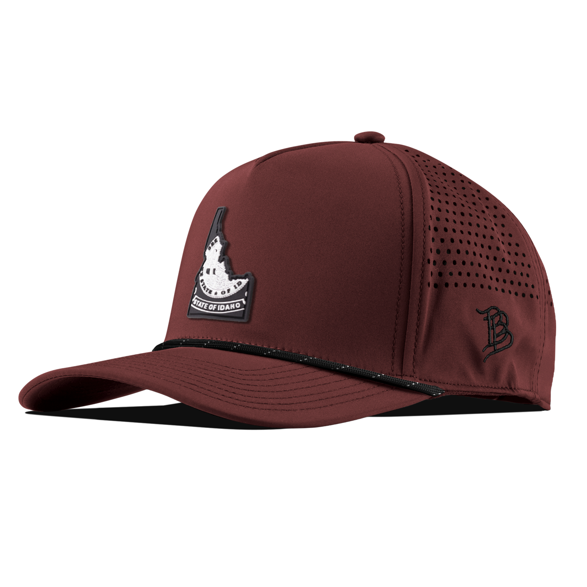 Idaho Vintage Curved 5 Panel Performance Maroon/Black