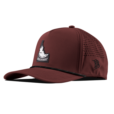 Idaho Vintage Curved 5 Panel Performance Maroon/Black