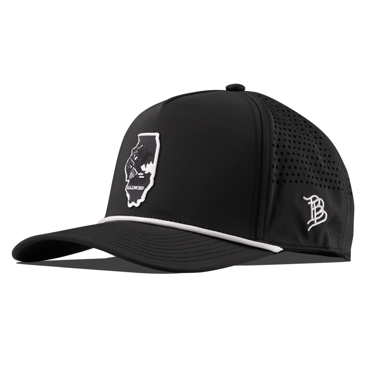 Illinois Vintage Curved 5 Panel Performance Black/White