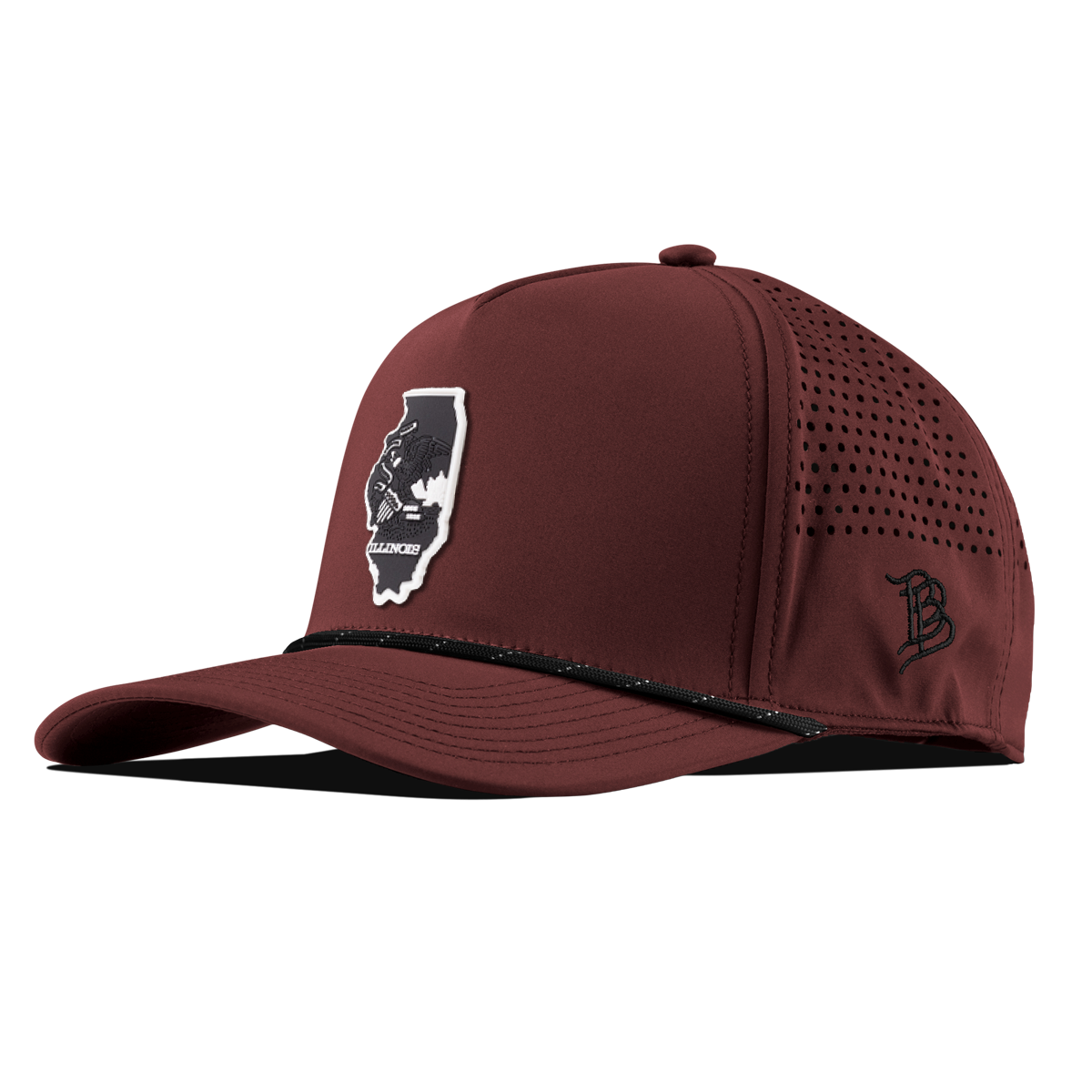 Illinois Vintage Curved 5 Panel Performance Maroon/Black