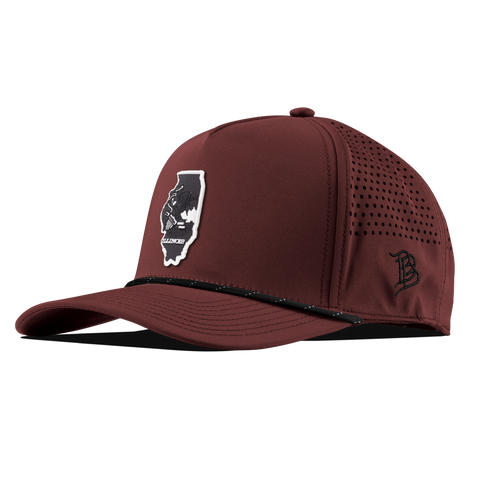 Illinois Vintage Curved 5 Panel Performance Maroon/Black