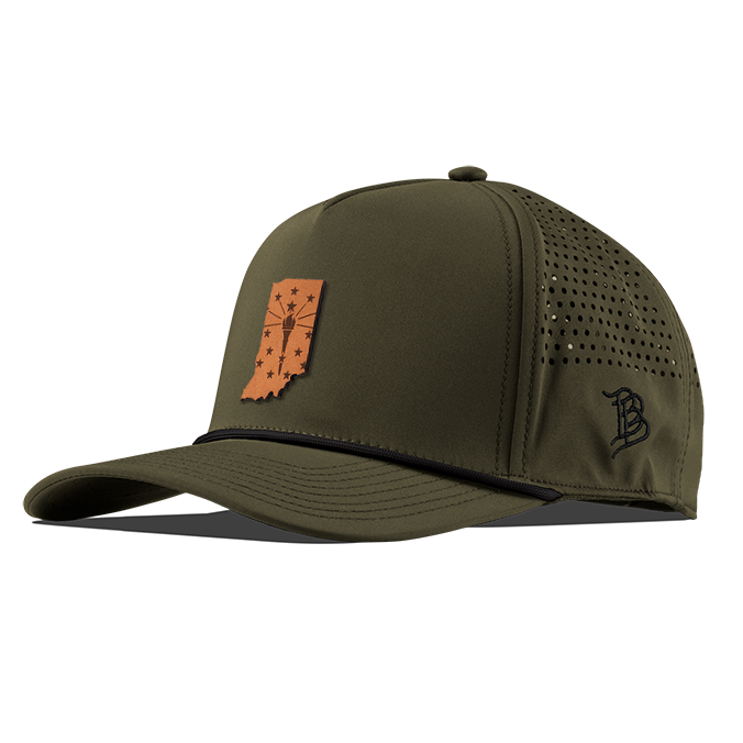 Indiana 19 Tan Curved 5 Panel Performance Loden/Black
