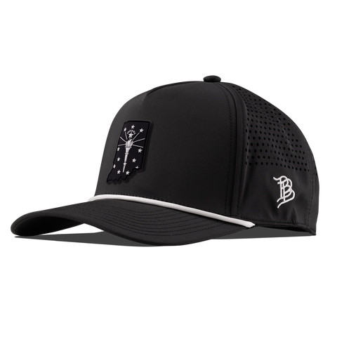 Indiana Vintage Curved 5 Panel Performance Black/White