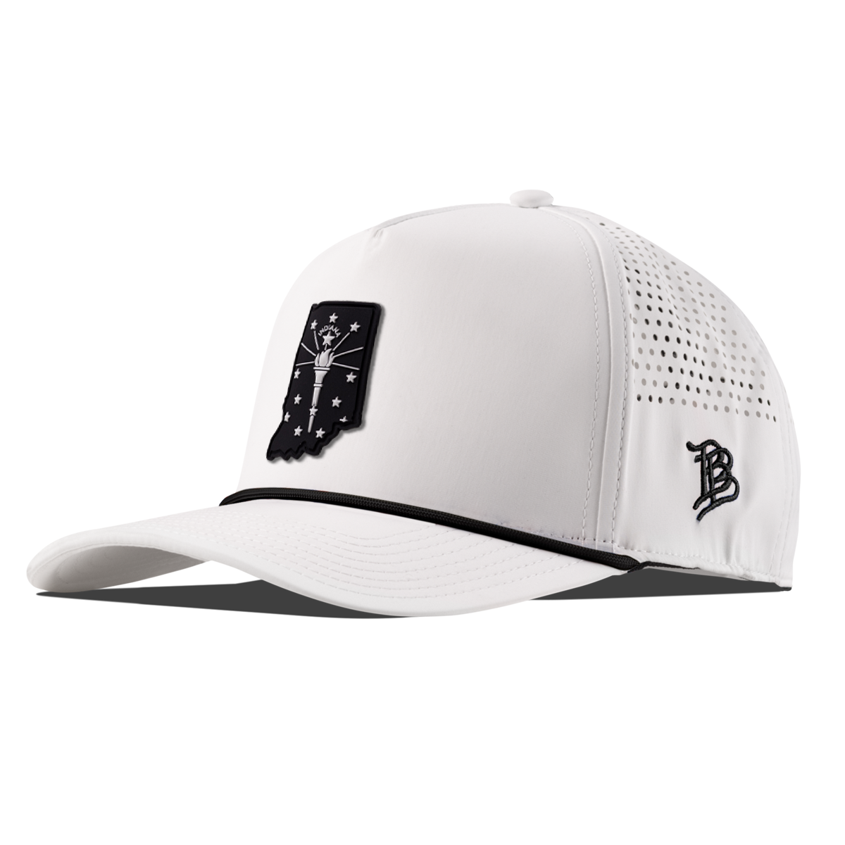 Indiana Vintage Curved 5 Panel Performance White/Black