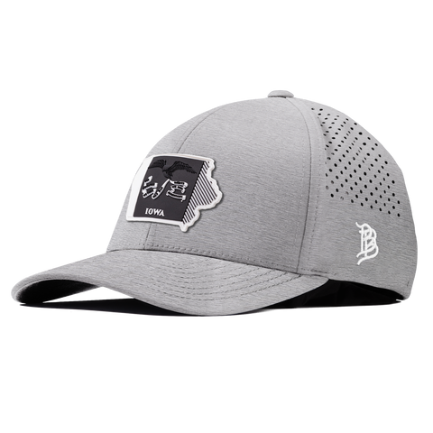 Iowa Vintage Curved Performance Heather Gray