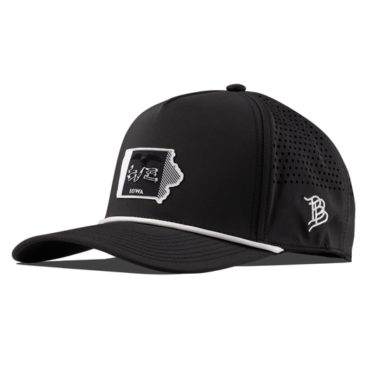 Iowa Vintage Curved 5 Panel Performance Black/White