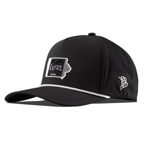 Iowa Vintage Curved 5 Panel Performance Black/White