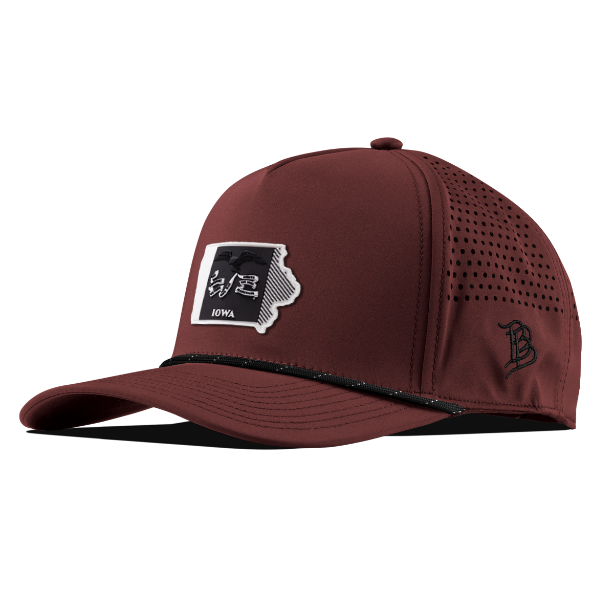 Iowa Vintage Curved 5 Panel Performance Maroon/Black