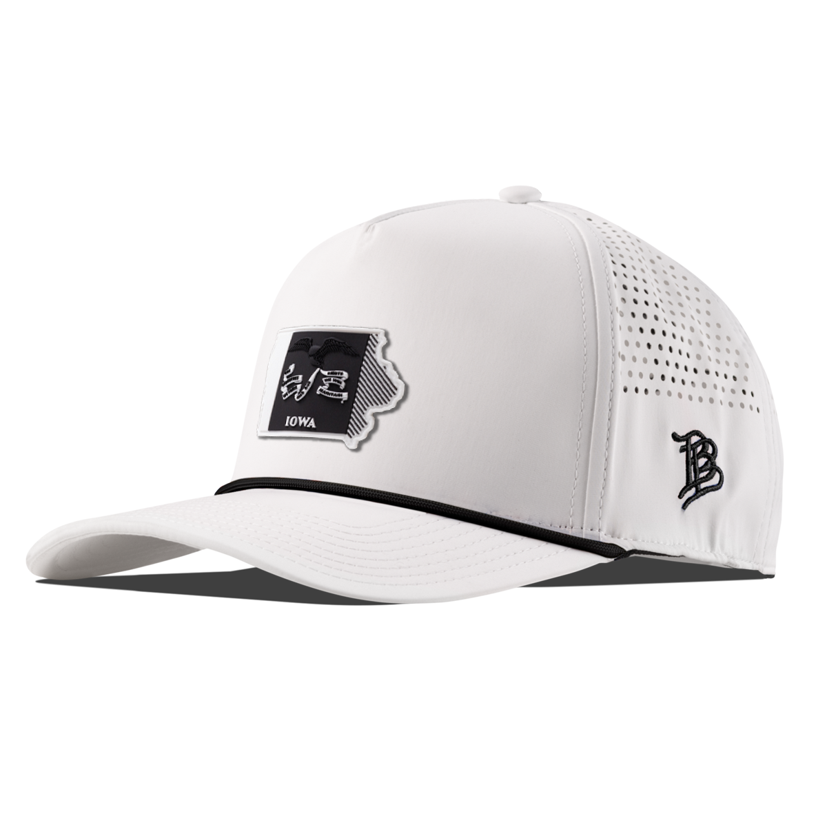 Iowa Vintage Curved 5 Panel Performance White/Black