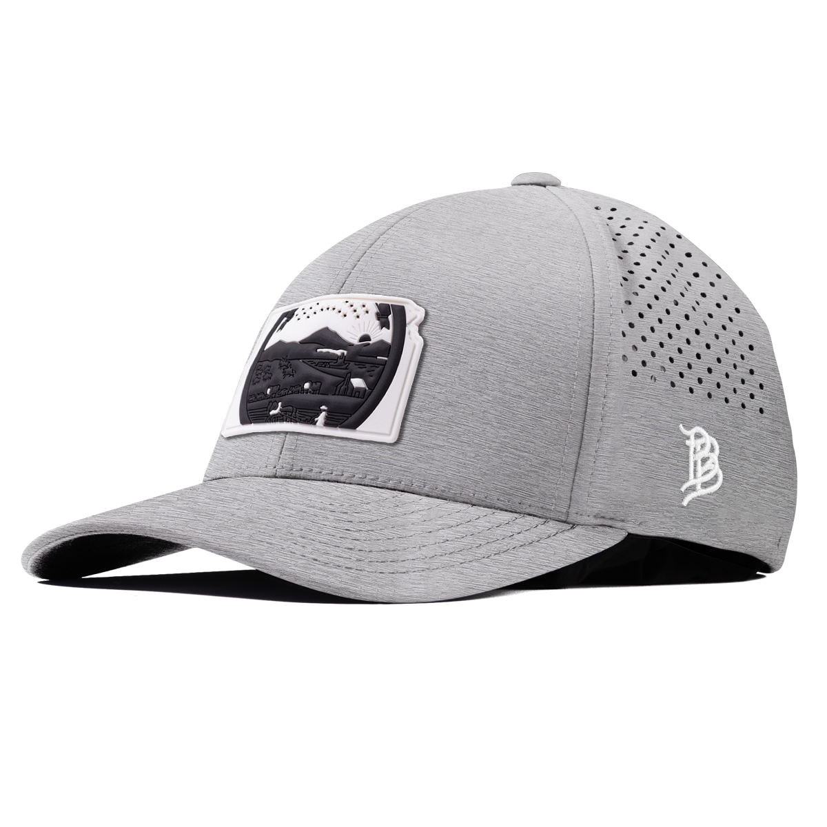 Kansas Vintage Curved Performance Heather Gray