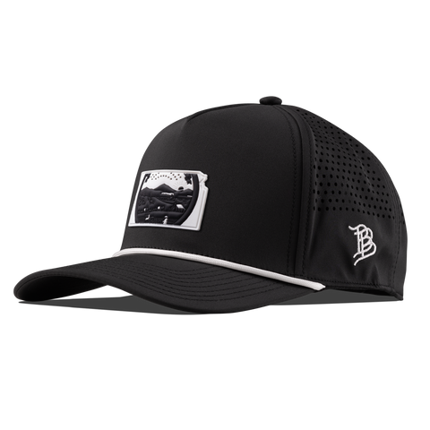 Kansas Vintage Curved 5 Panel Performance Black/White