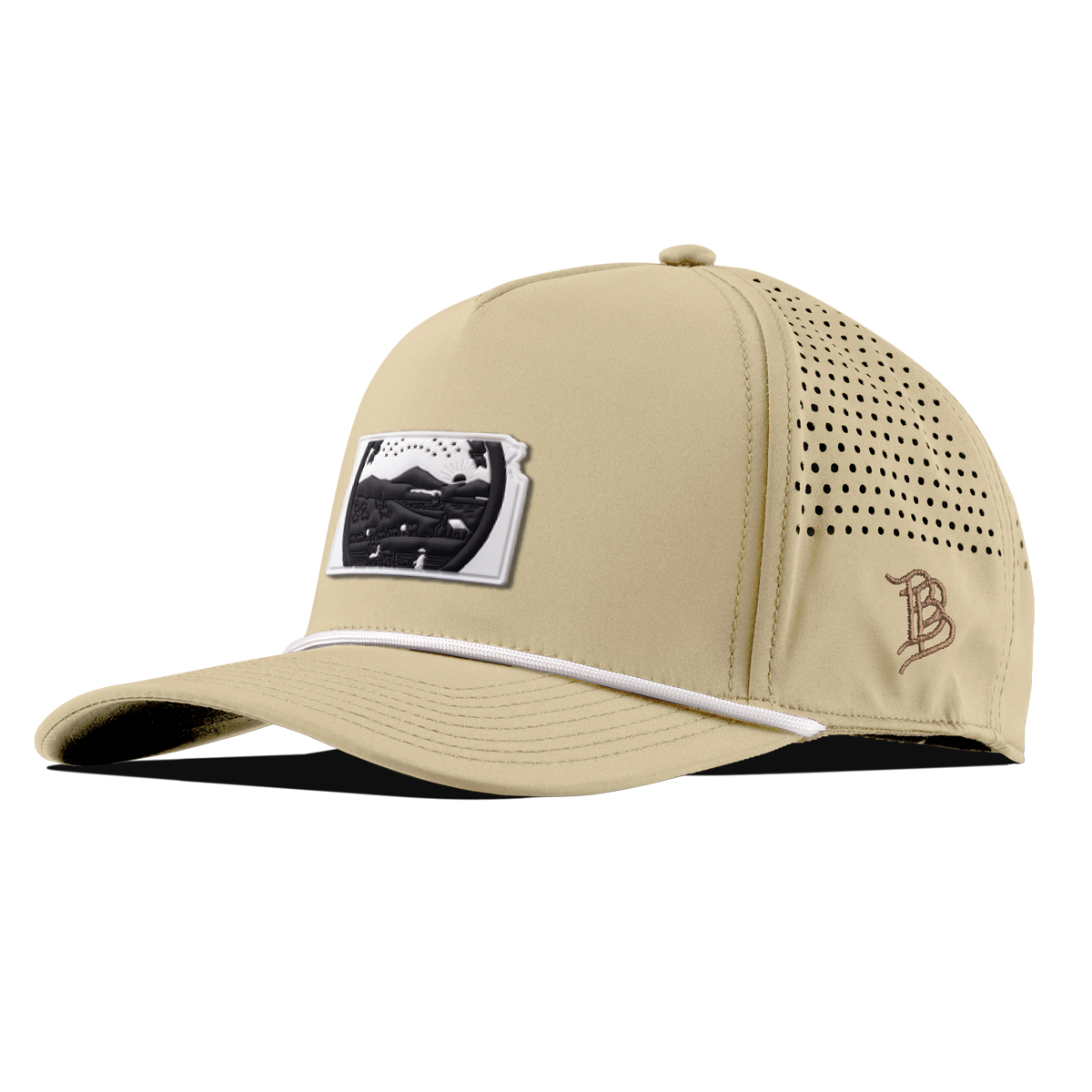 Kansas Vintage Curved 5 Panel Performance Desert/White