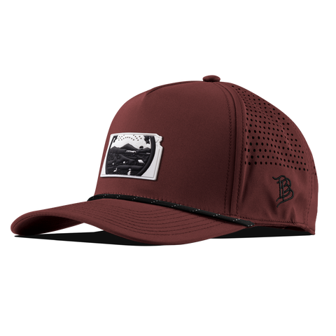 Kansas Vintage Curved 5 Panel Performance Maroon/Black