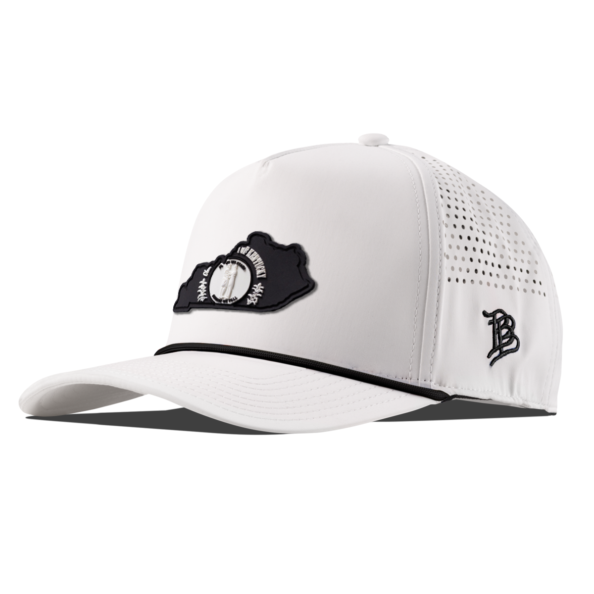 Kentucky Vintage Curved 5 Panel Performance White/Black