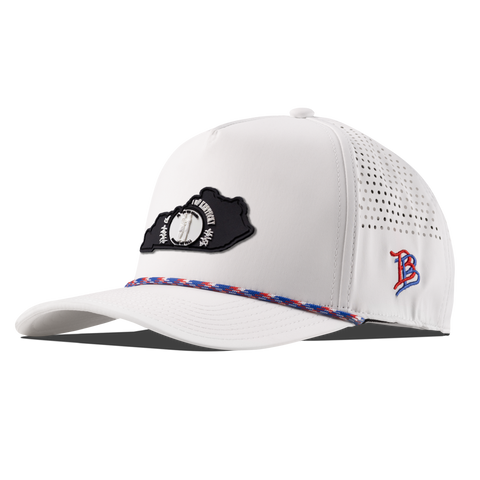 Kentucky Vintage Curved 5 Panel Performance White + RWB