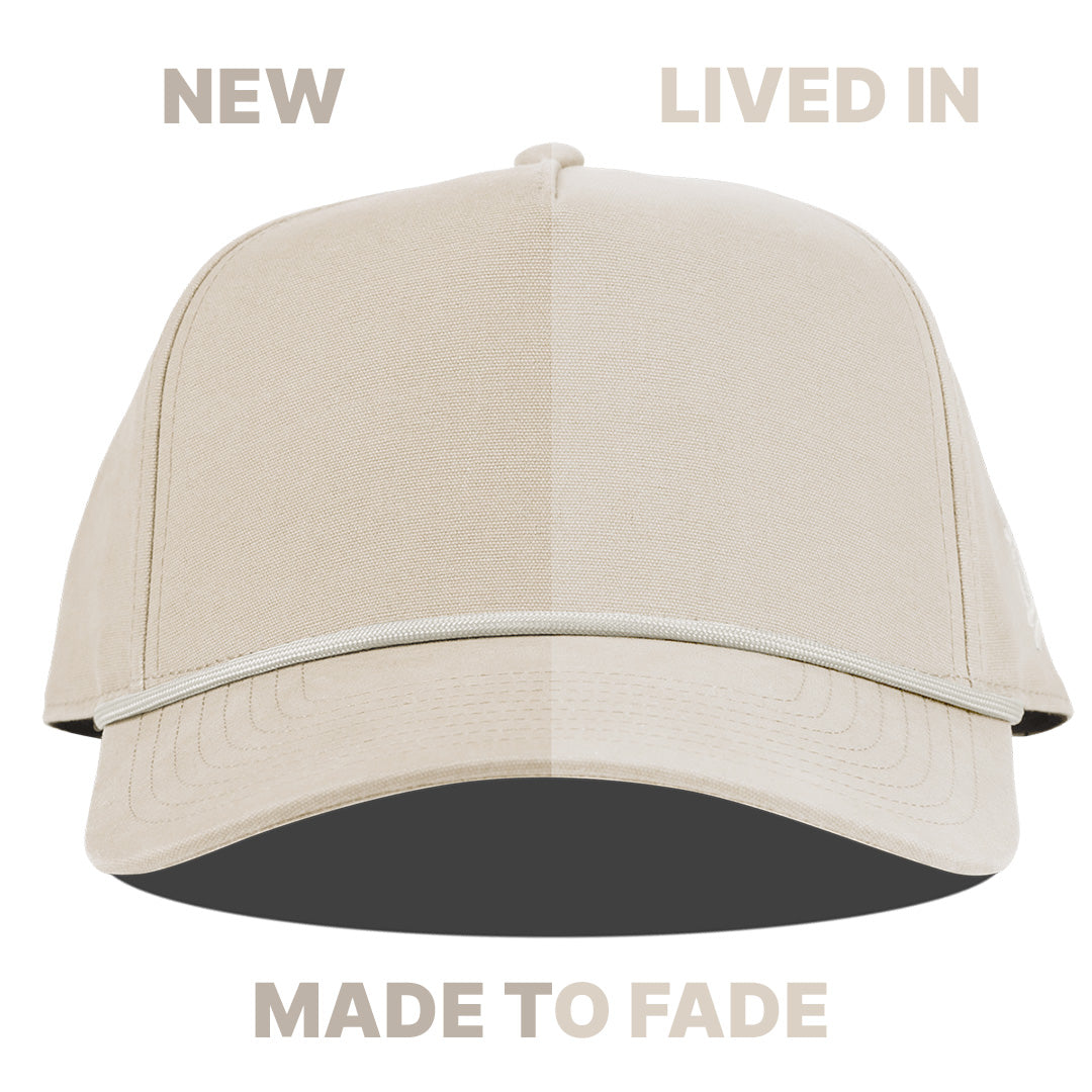 Old Glory PVC Canvas 5 Panel Rope Made to Fade Beige
