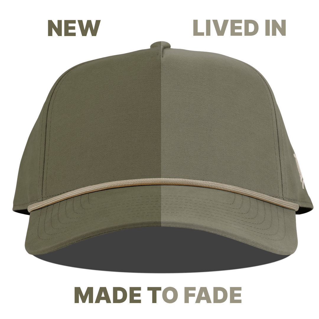 Grim Reaper Glow Canvas 5 Panel Rope Made to Fade Vintage Loden