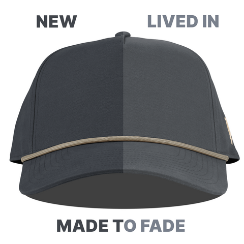 Live Free Canvas 5 Panel Rope Vintage Navy Made to Fade