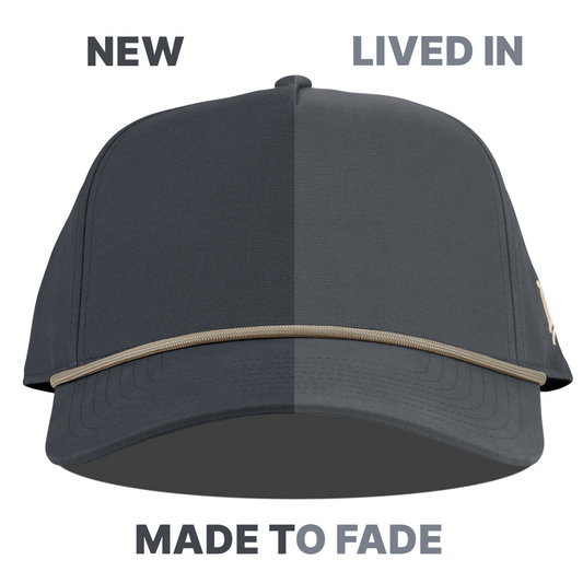 University of Kansas "KU Block" Canvas 5 Panel Rope Made to Fade Vintage Navy