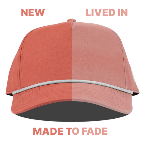 Bare Canvas 5 Panel Rope Made to Fade Peach