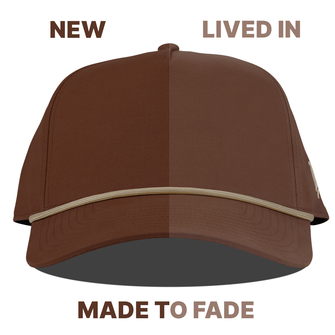 Grim Reaper Glow Canvas 5 Panel Rope Made to Fade Vintage Rust