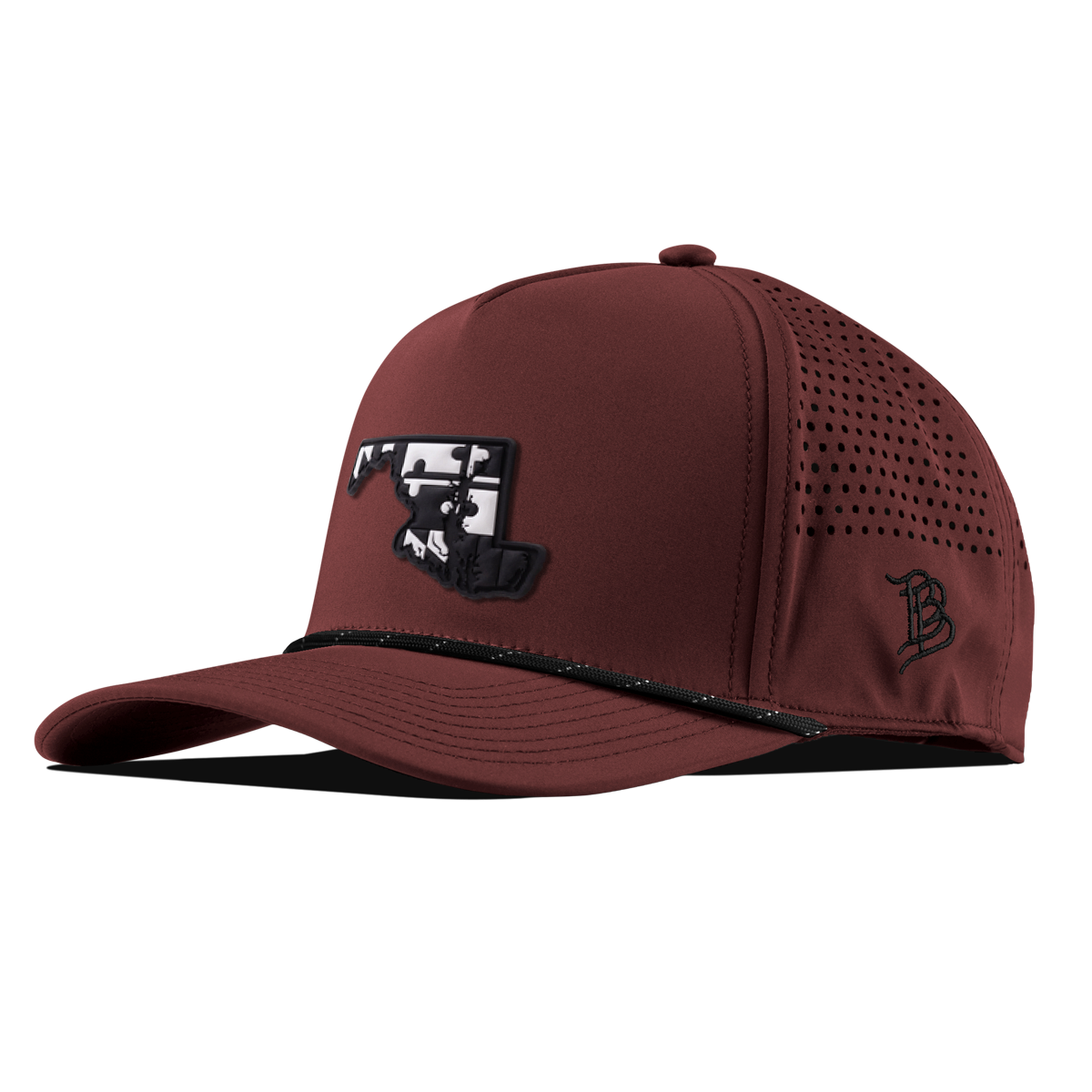 Maryland Vintage Curved 5 Panel Performance Maroon/Black