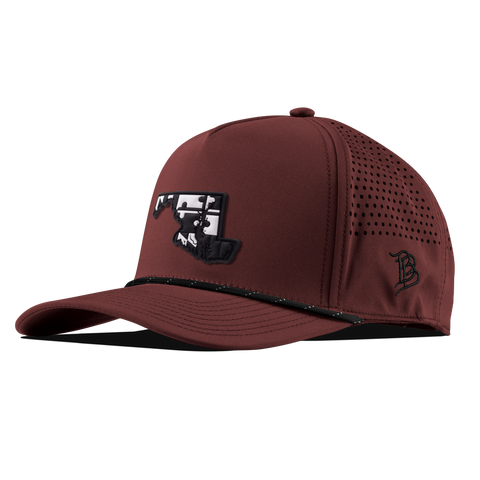 Maryland Vintage Curved 5 Panel Performance Maroon/Black