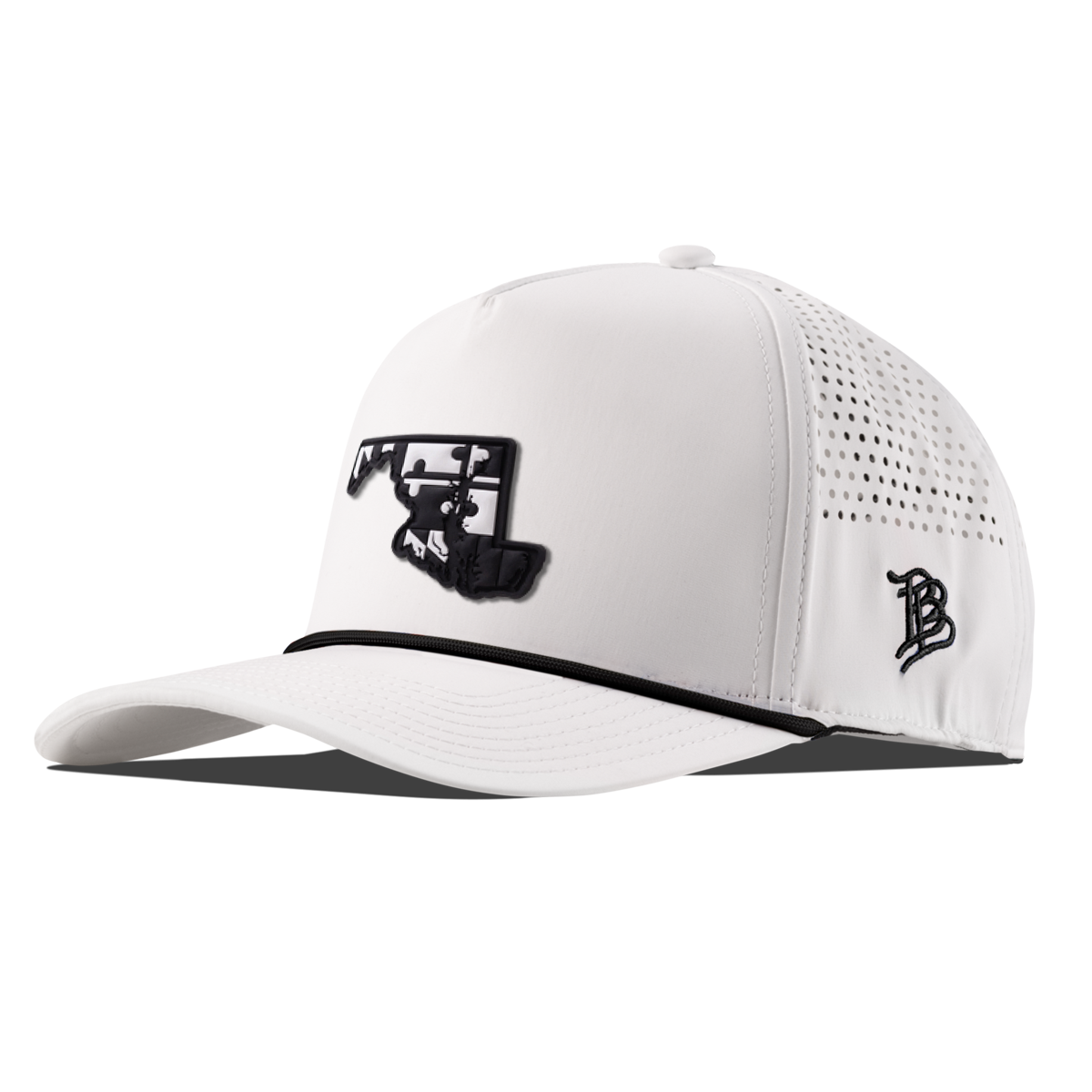 Maryland Vintage Curved 5 Panel Performance White/Black