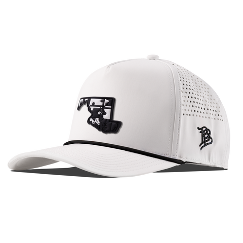 Maryland Vintage Curved 5 Panel Performance White/Black