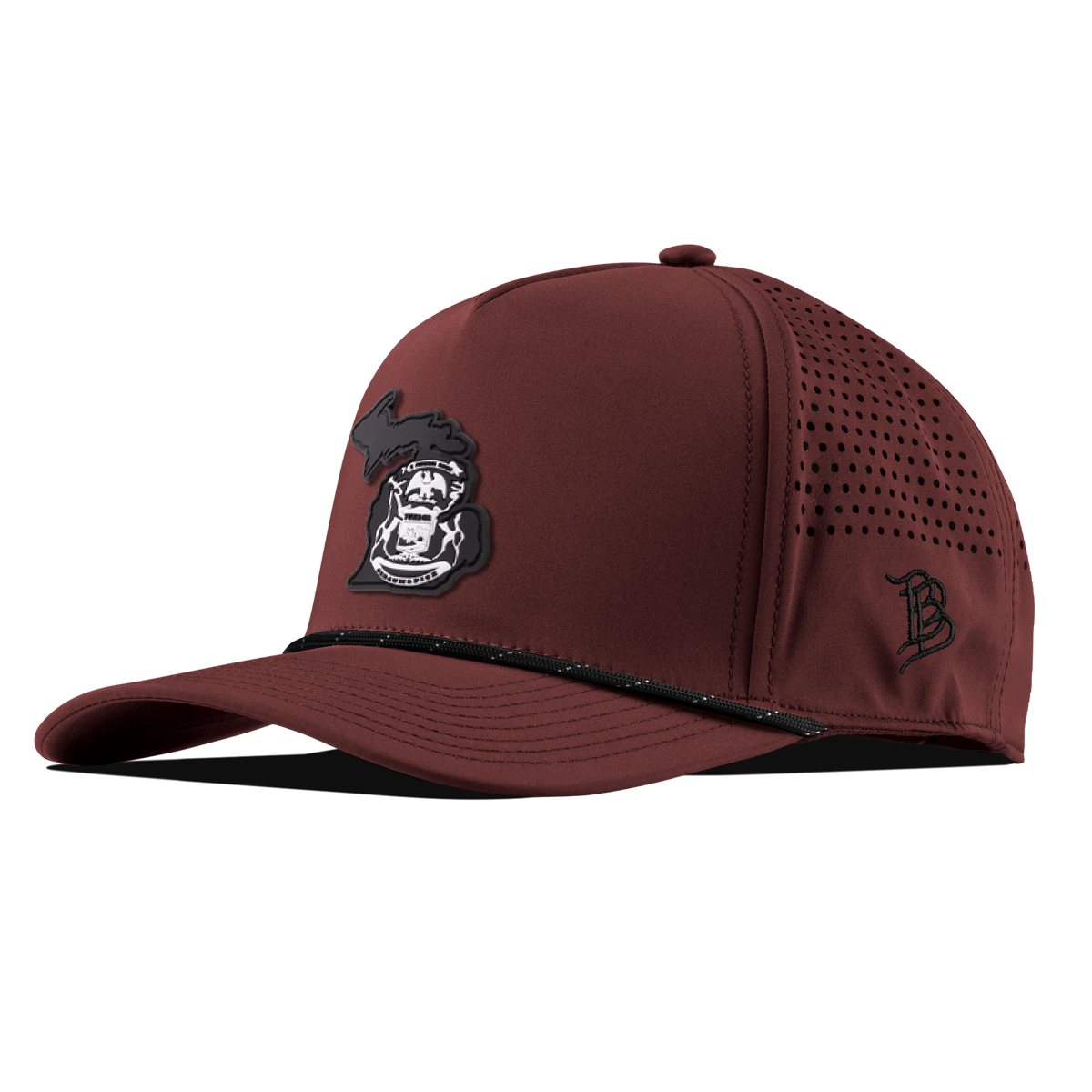 Michigan Vintage Curved 5 Panel Performance Maroon/Black