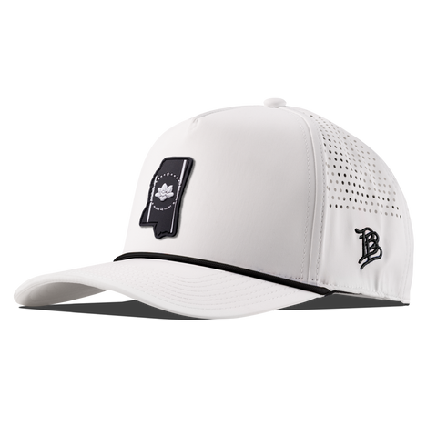 Mississippi Vintage Curved 5 Panel Performance White/Black