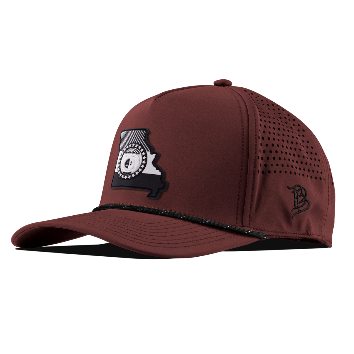 Missouri Vintage Curved 5 Panel Performance Maroon/Black