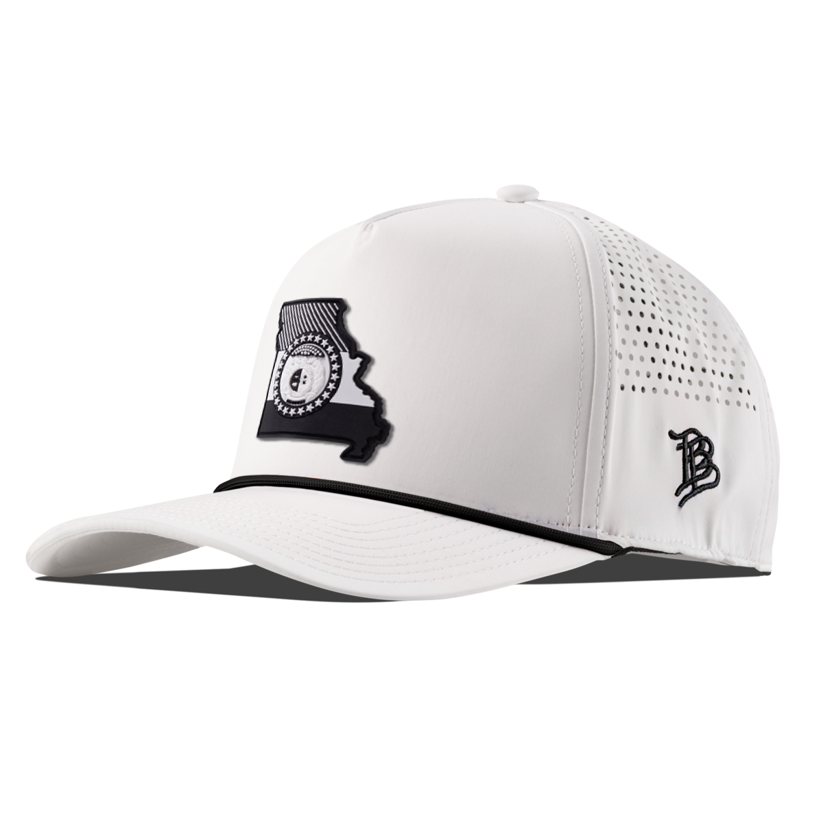 Missouri Vintage Curved 5 Panel Performance White/Black