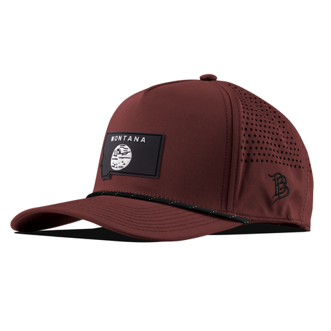 Montana Vintage Curved 5 Panel Performance Maroon