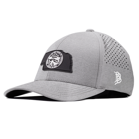 Nebraska Vintage Curved Performance Heather Gray