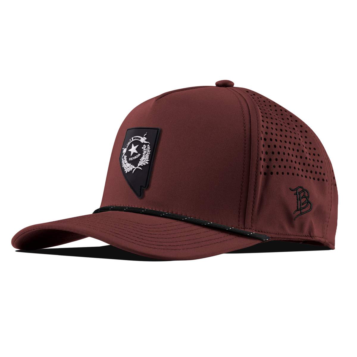 Nevada Vintage Curved 5 Panel Performance Maroon/Black