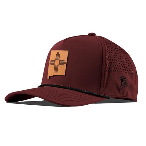 New Mexico 47 Tan Curved 5 Panel Performance Maroon/Black