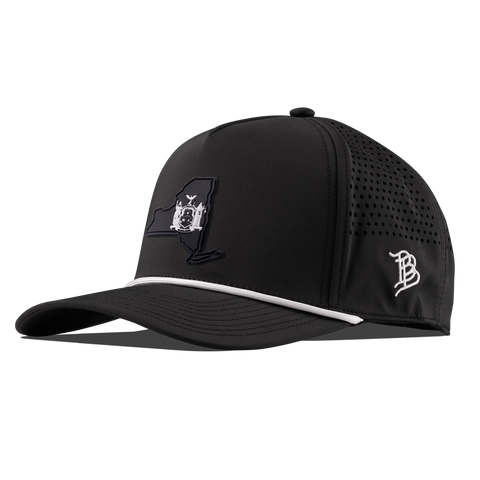 New York Vintage Curved 5 Panel Performance Black