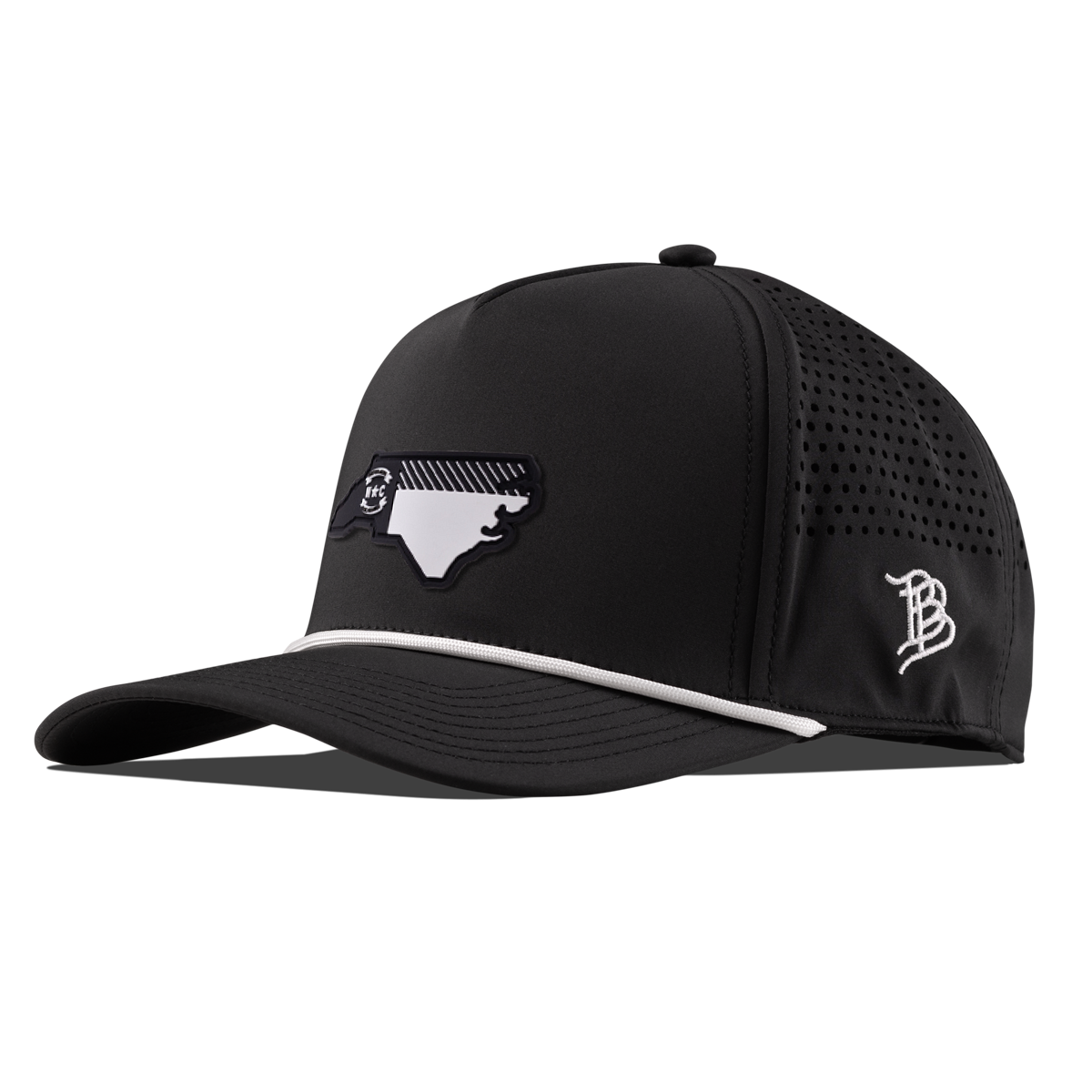 North Carolina Vintage Curved 5 Panel Performance Black