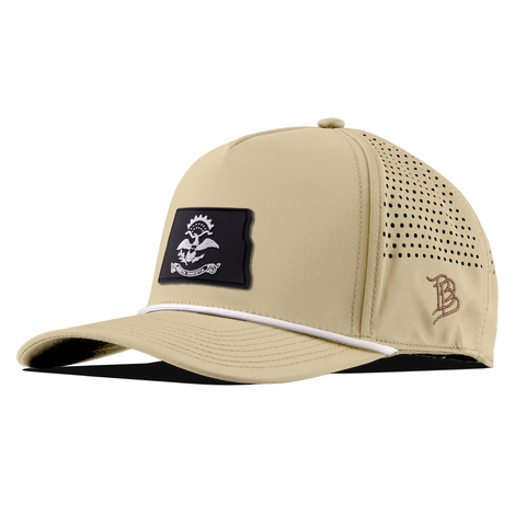 North Dakota Vintage Curved 5 Panel Performance Desert White RWB