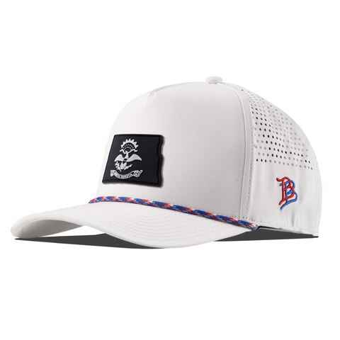 North Dakota Vintage Curved 5 Panel Performance White RWB