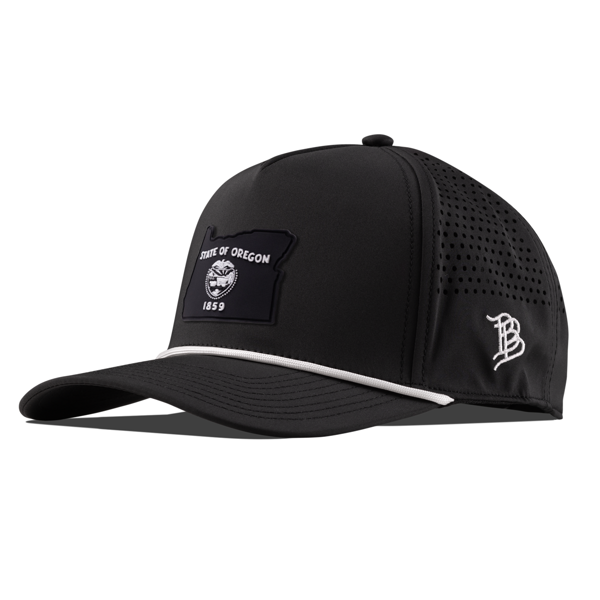 Oregon Vintage Curved 5 Panel Performance Black