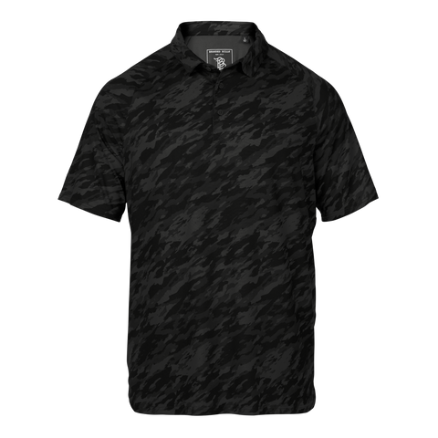 Performance Polo Black Camo Front 