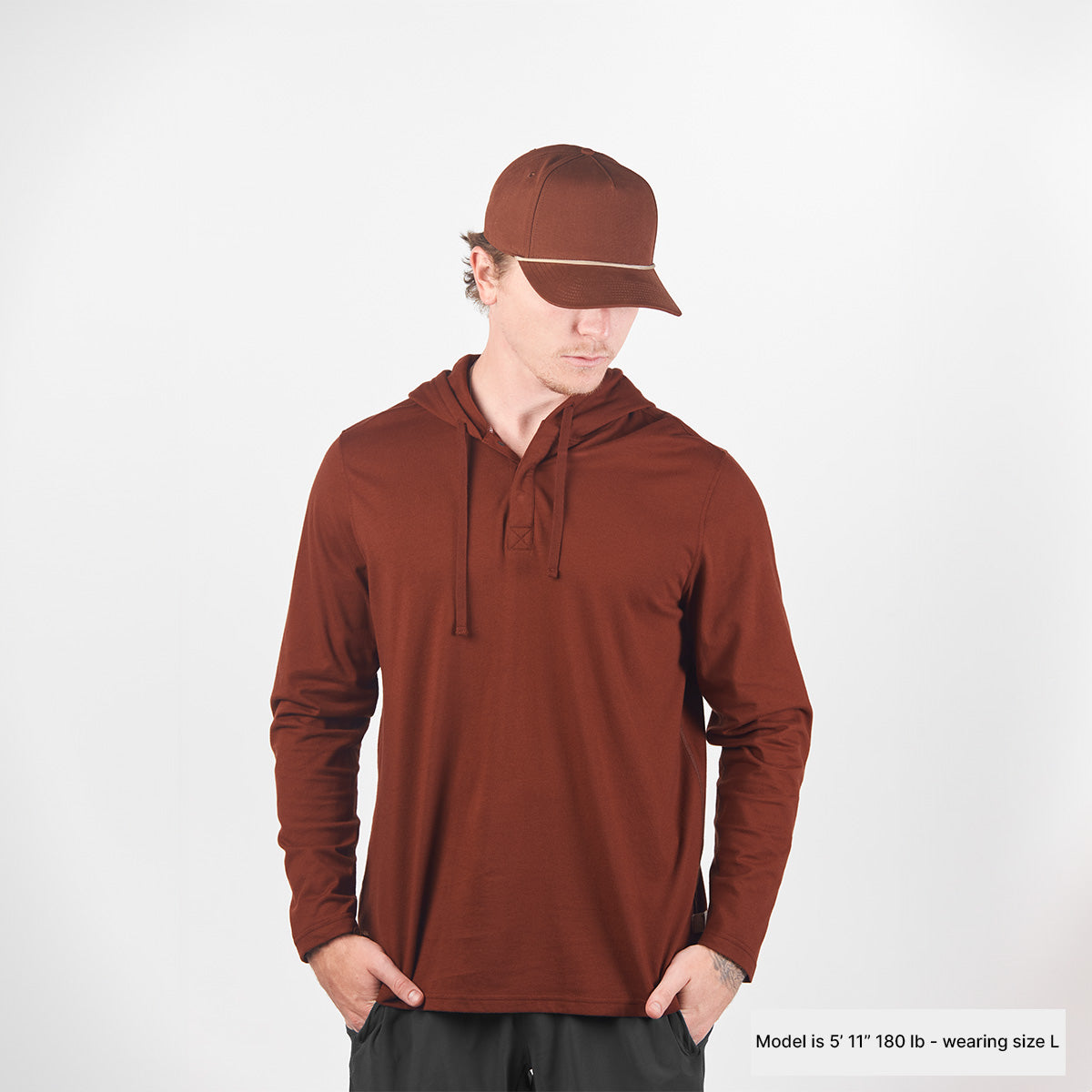 Cortaro™ Hooded Henley Sedona