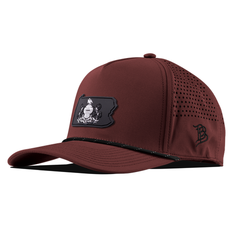 Pennsylvania Vintage Curved 5 Panel Performance Maroon/Black