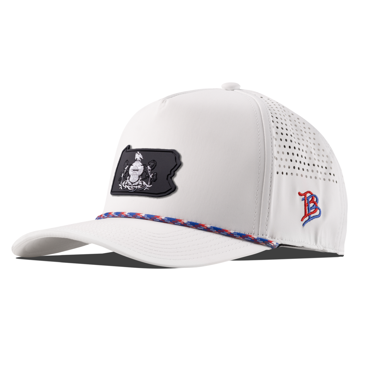 Pennsylvania Vintage Curved 5 Panel Performance White + RWB