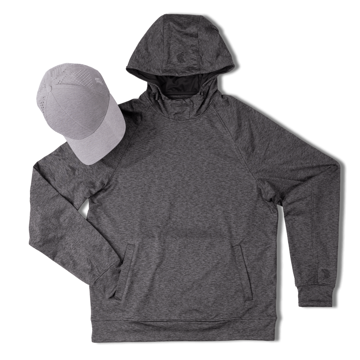 BB Curved Performance Hoodie Bundle Charcoal + Heather Gray