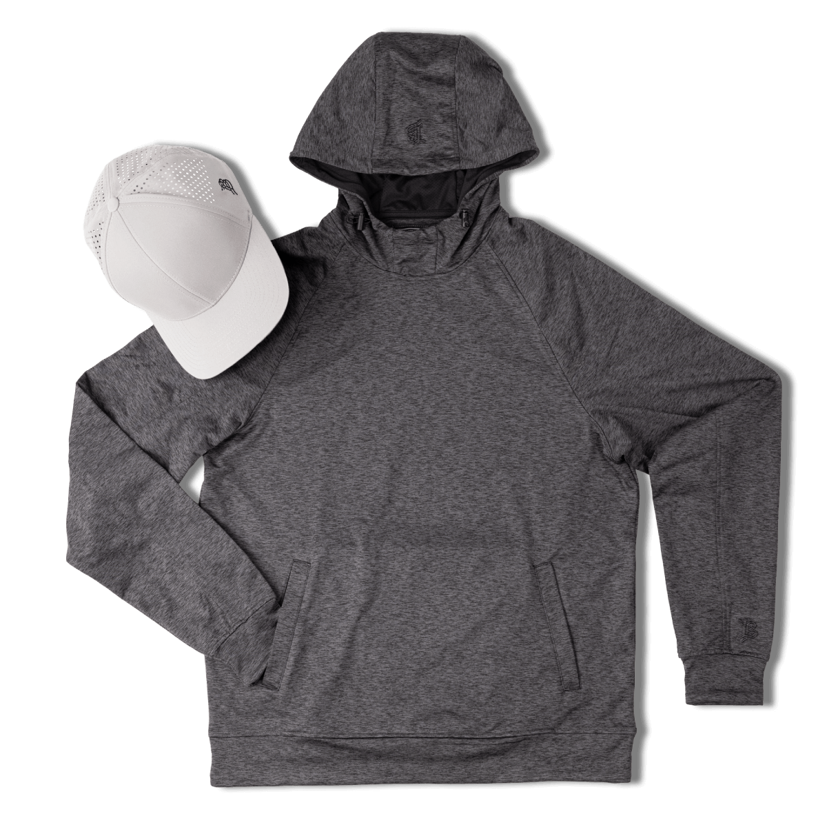 BB Curved Performance Hoodie BundleCharcoal + White